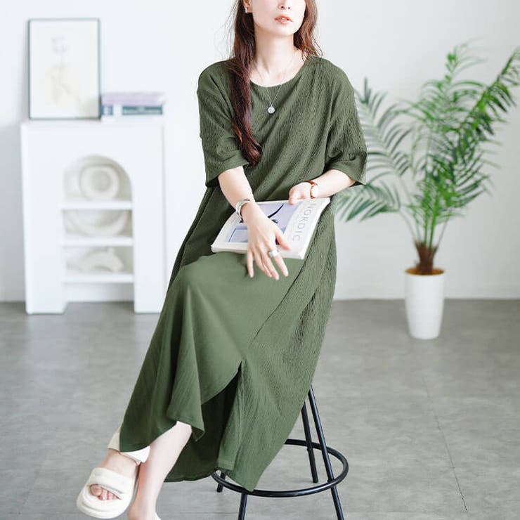 カーキ | 大きいサイズ レディース ワンピース | GOLDJAPAN　大きいサイズ専門店