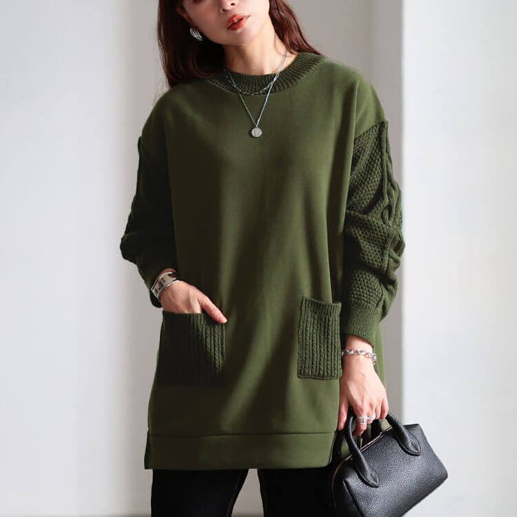 カーキ | 大きいサイズ レディース チュニック | GOLDJAPAN　大きいサイズ専門店