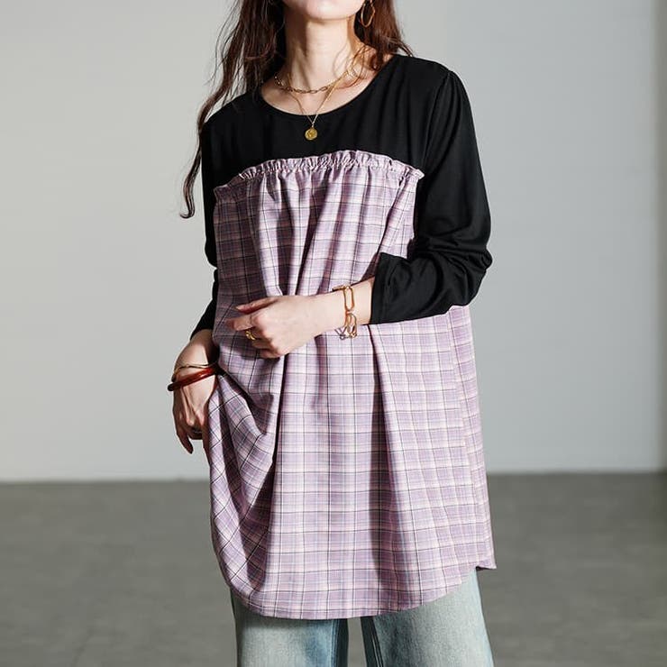 ピンク | 大きいサイズ レディース チュニック | GOLDJAPAN　大きいサイズ専門店