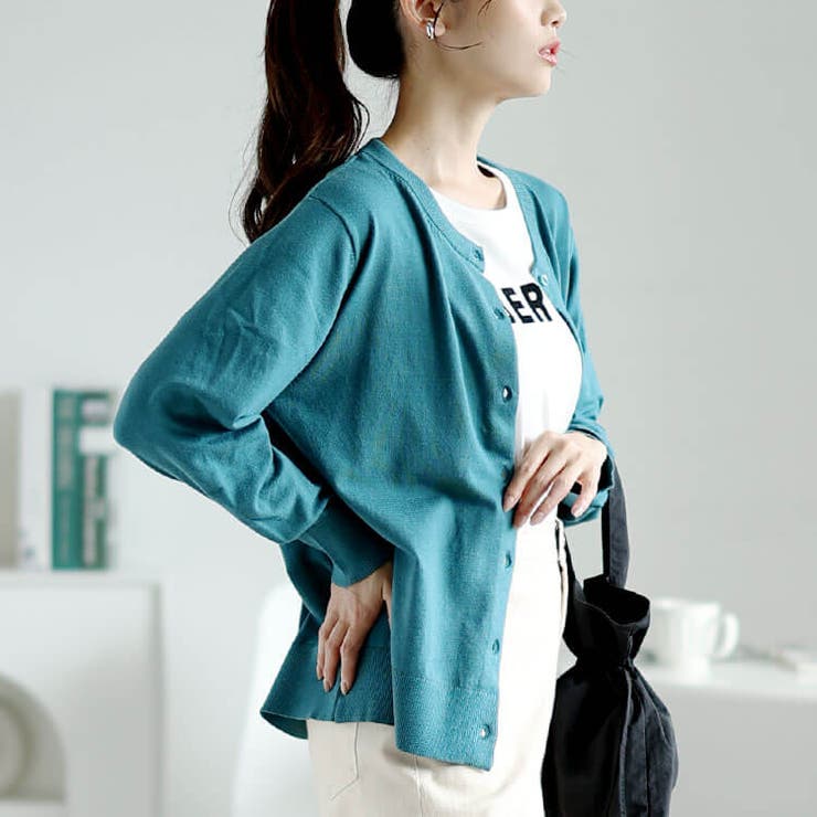 ターコイズ | 大きいサイズレディース トップス カーディガン | GOLDJAPAN　大きいサイズ専門店