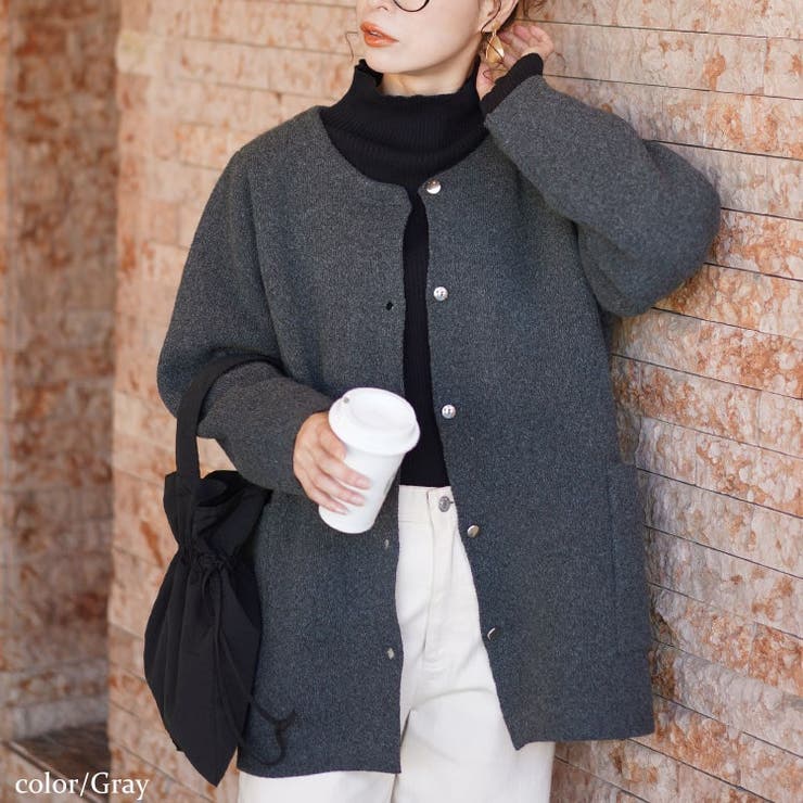 グレー | 大きいサイズレディース トップス カーディガン | GOLDJAPAN　大きいサイズ専門店