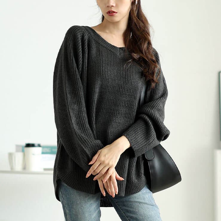 チャコール | 大きいサイズレディース トップス ニット | GOLDJAPAN　大きいサイズ専門店