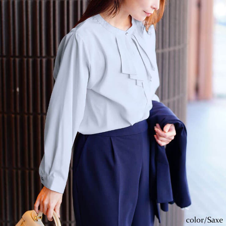 サックス | 大きいサイズレディース トップス ブラウス | GOLDJAPAN　大きいサイズ専門店