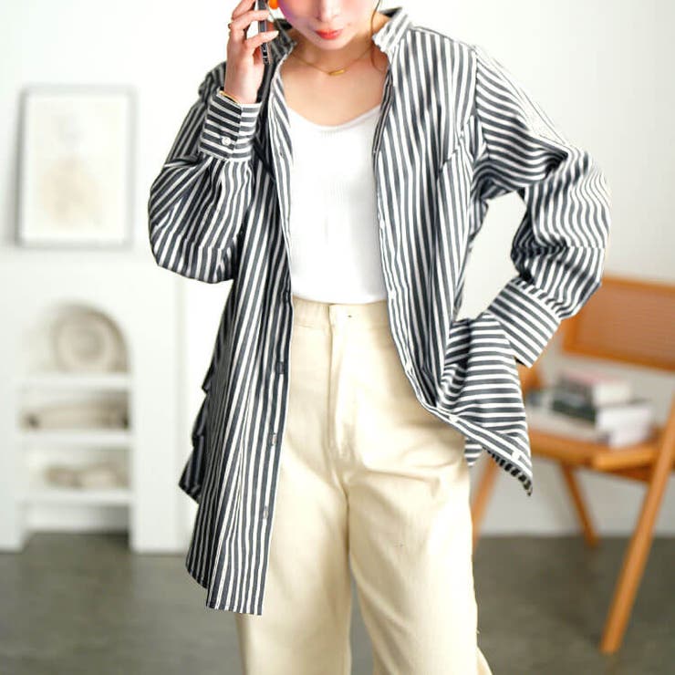 チャコール | 大きいサイズレディース トップス シャツ | GOLDJAPAN　大きいサイズ専門店