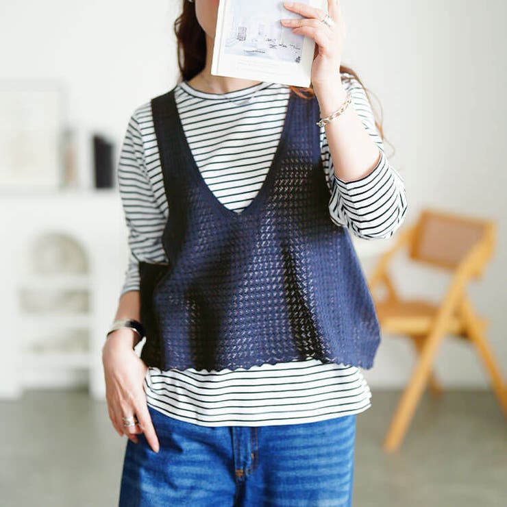 ネイビー | 大きいサイズ レディース トップス | GOLDJAPAN　大きいサイズ専門店