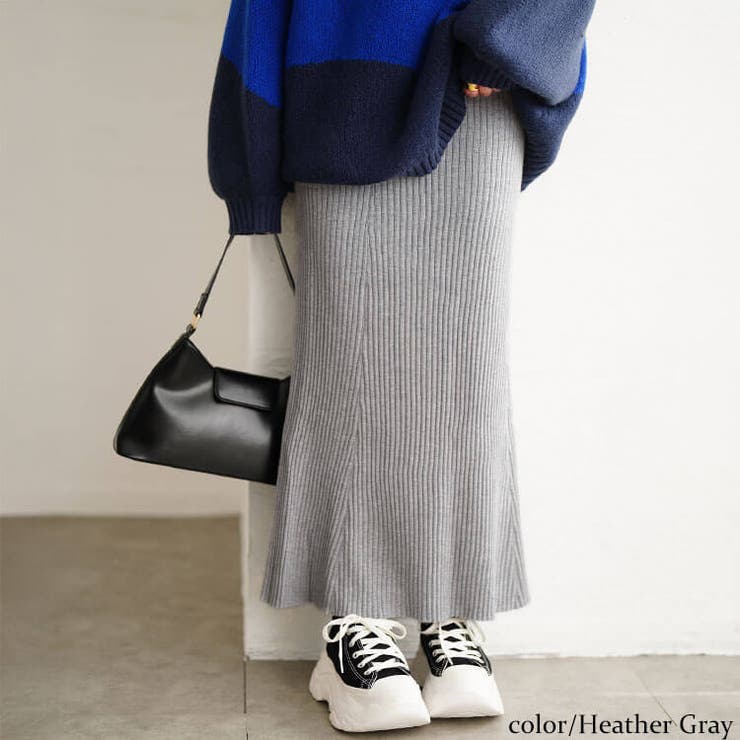 杢グレー | 大きいサイズ レディース スカート | GOLDJAPAN　大きいサイズ専門店