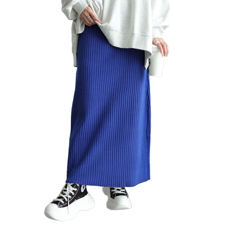 ブルー | 大きいサイズ レディース スカート | GOLDJAPAN　大きいサイズ専門店