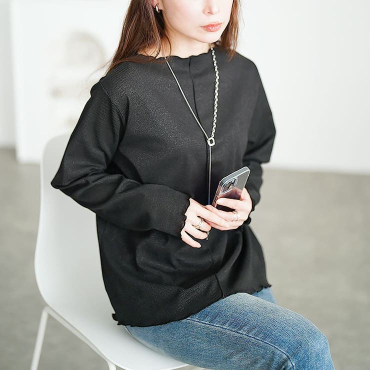 ブラック | 大きいサイズレディース トップス カットソー | GOLDJAPAN　大きいサイズ専門店