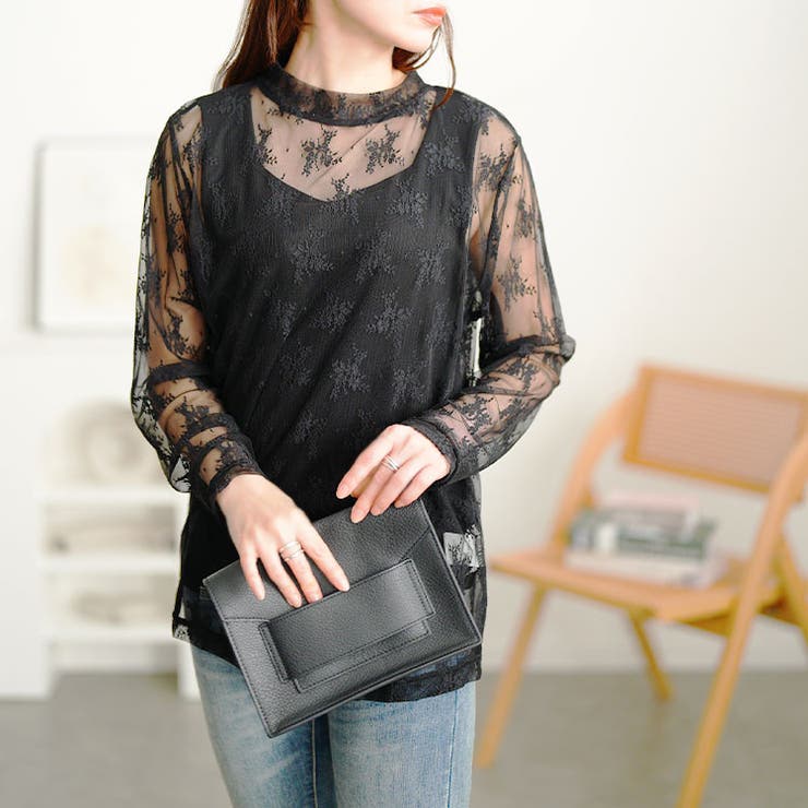 ブラック | 大きいサイズレディース トップス カットソー | GOLDJAPAN　大きいサイズ専門店