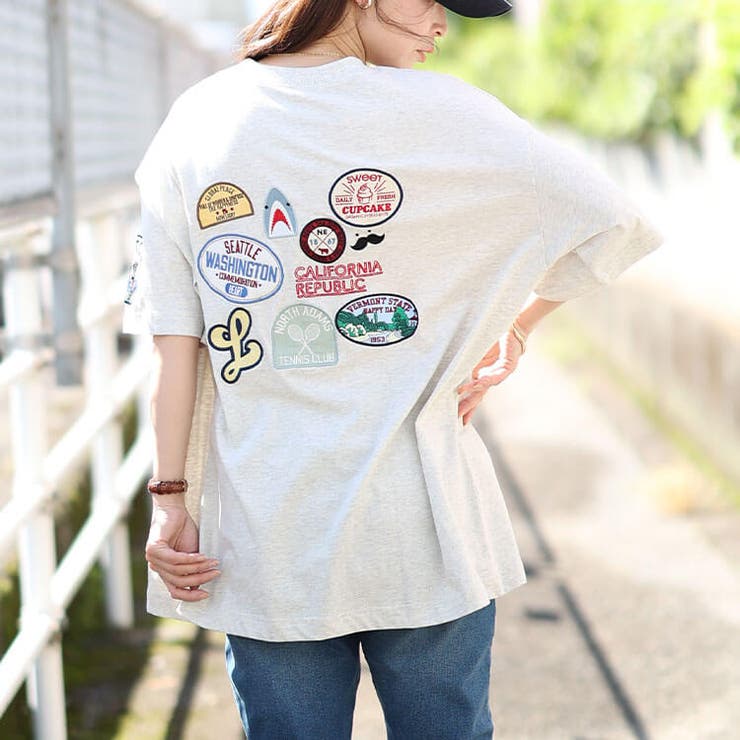 大きいサイズレディース トップス Tシャツ[品番：GJ000021008