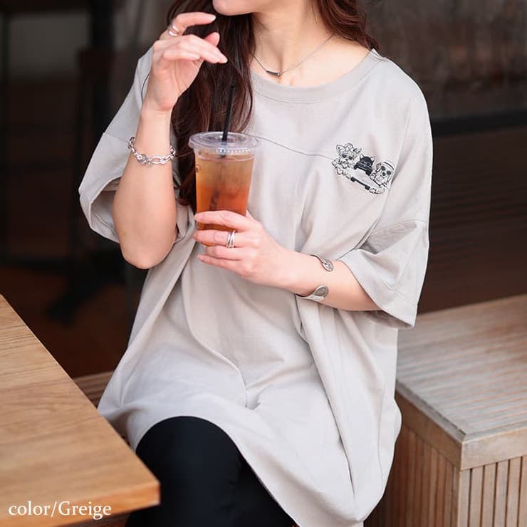 グレージュ | 大きいサイズ レディース チュニック | GOLDJAPAN　大きいサイズ専門店