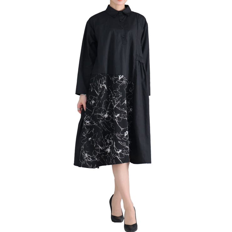 ブラック | 大きいサイズ レディース ワンピース | GOLDJAPAN　大きいサイズ専門店