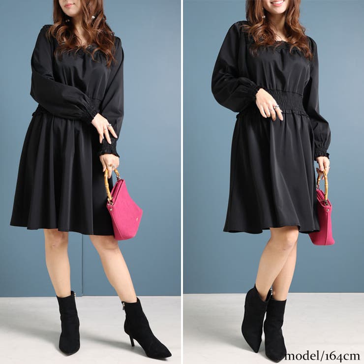 ブラック | 大きいサイズ レディース ワンピース | GOLDJAPAN　大きいサイズ専門店