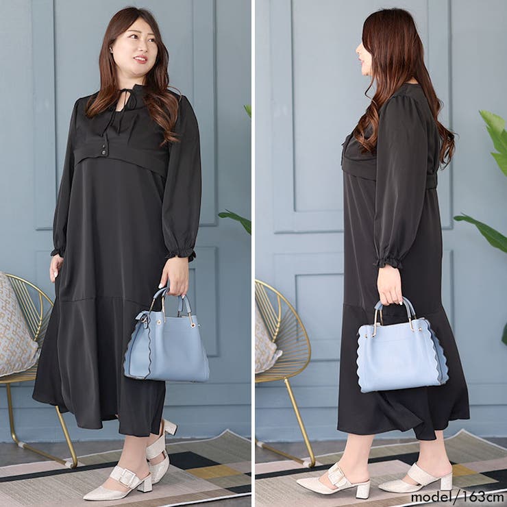 ブラック | 大きいサイズ レディース ワンピース | GOLDJAPAN　大きいサイズ専門店