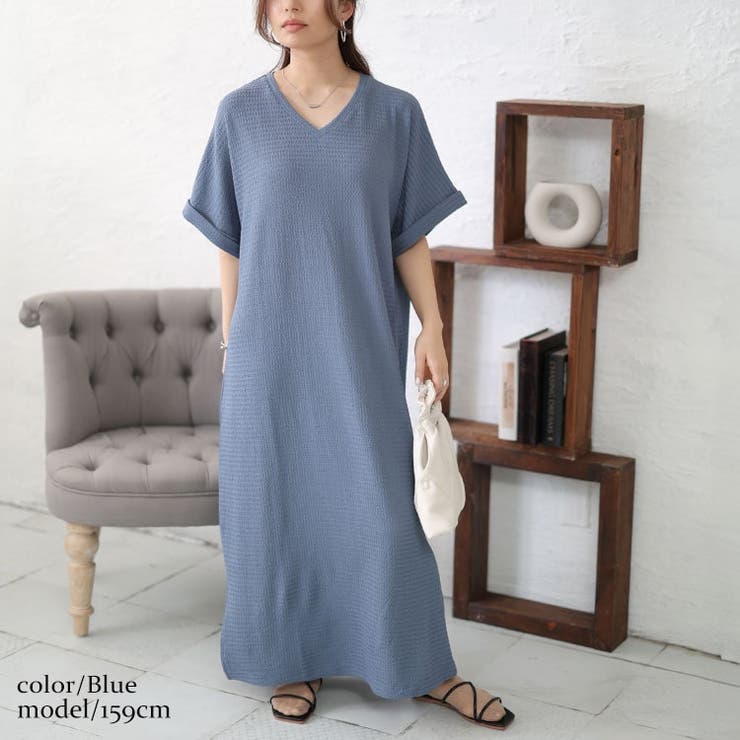 ブルー | 大きいサイズ レディース ワンピース | GOLDJAPAN　大きいサイズ専門店