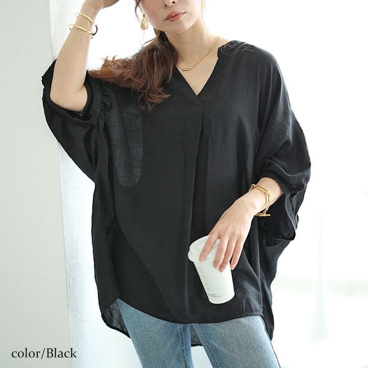 ブラック | 大きいサイズレディース トップス ブラウス | GOLDJAPAN　大きいサイズ専門店