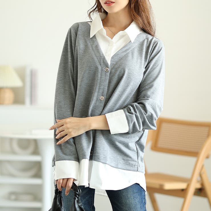 杢グレー | 大きいサイズレディース トップス シャツ | GOLDJAPAN　大きいサイズ専門店