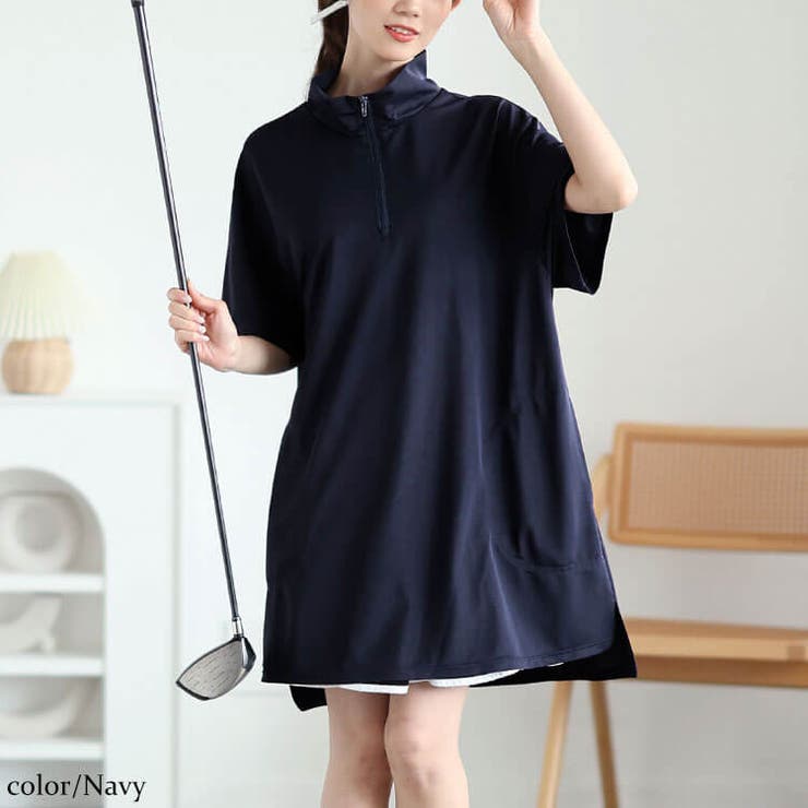 ネイビー | 大きいサイズ レディース チュニック | GOLDJAPAN　大きいサイズ専門店