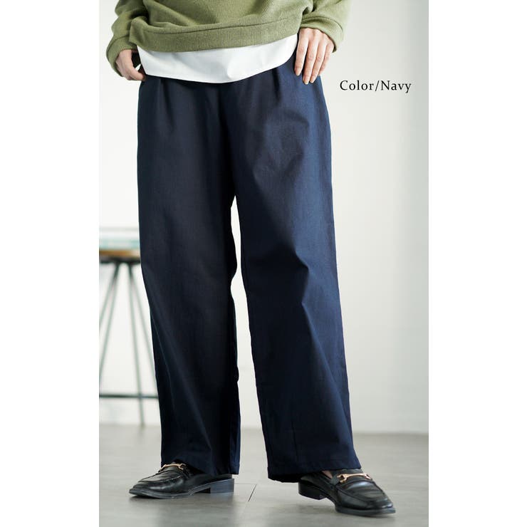 ネイビー | 大きいサイズレディース パンツ ズボン | GOLDJAPAN　大きいサイズ専門店