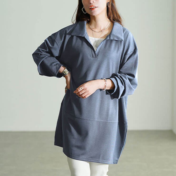 グレー | 大きいサイズ レディース チュニック | GOLDJAPAN　大きいサイズ専門店
