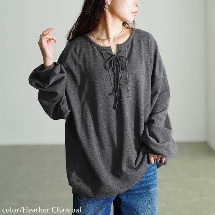 杢チャコール | 大きいサイズ レディース トップス | GOLDJAPAN　大きいサイズ専門店