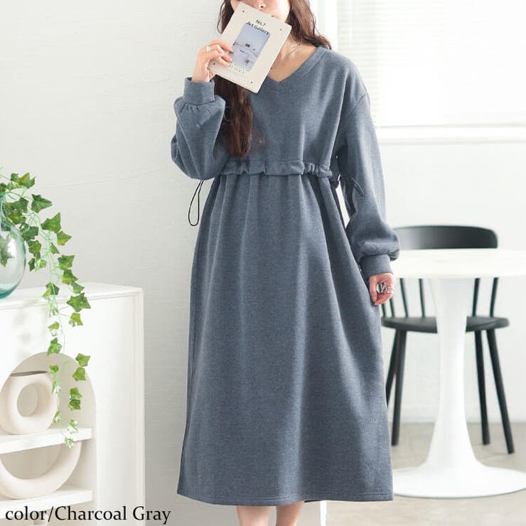 チャコールグレー | 大きいサイズ レディース ワンピース | GOLDJAPAN　大きいサイズ専門店