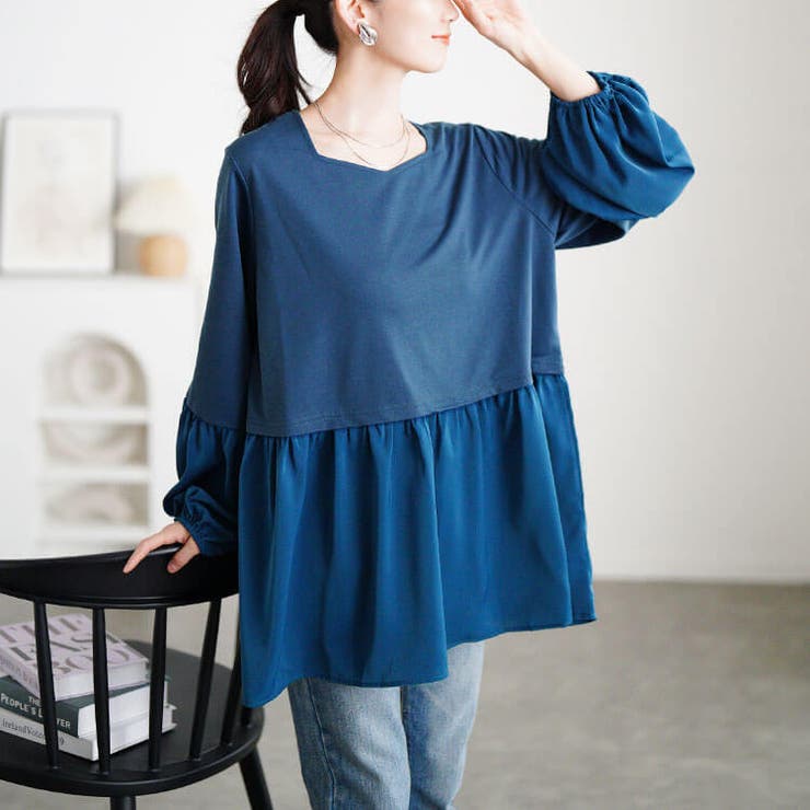 ネイビー | 大きいサイズ レディース チュニック | GOLDJAPAN　大きいサイズ専門店