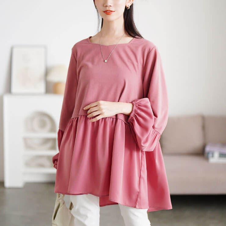 ピンク | 大きいサイズ レディース チュニック | GOLDJAPAN　大きいサイズ専門店