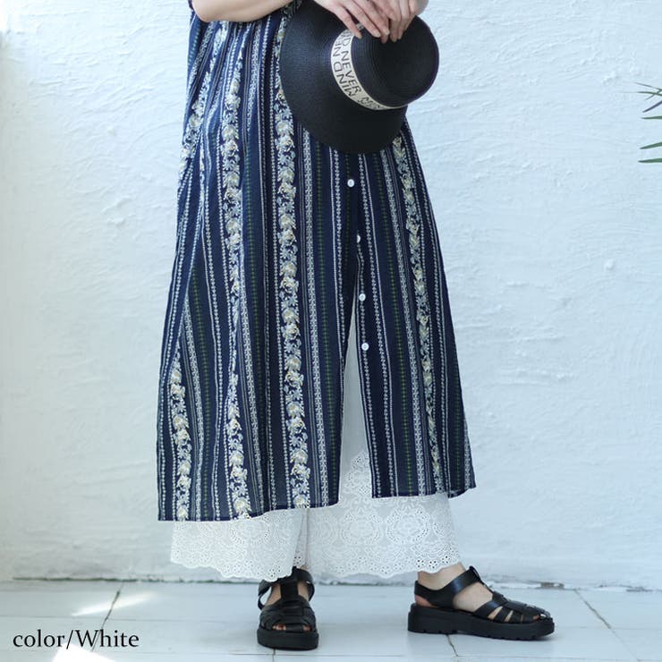 ホワイト | 大きいサイズ レディース ボトムス | GOLDJAPAN　大きいサイズ専門店