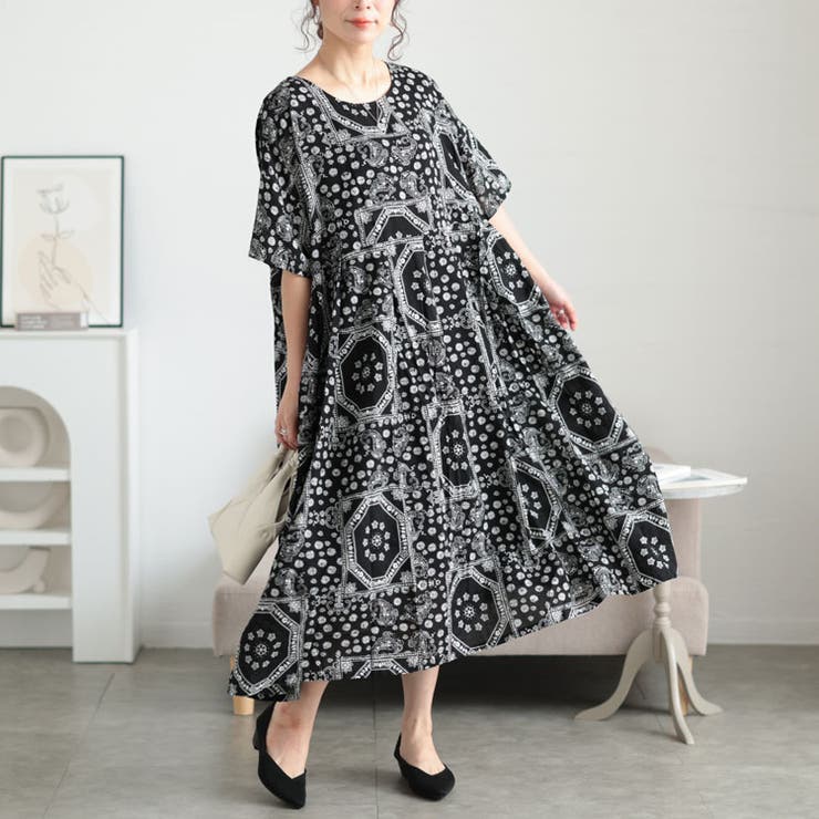 ブラック | 大きいサイズ レディース ワンピース | GOLDJAPAN　大きいサイズ専門店