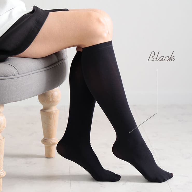 ブラック | 大きいサイズ レディース 靴下 | GOLDJAPAN　大きいサイズ専門店