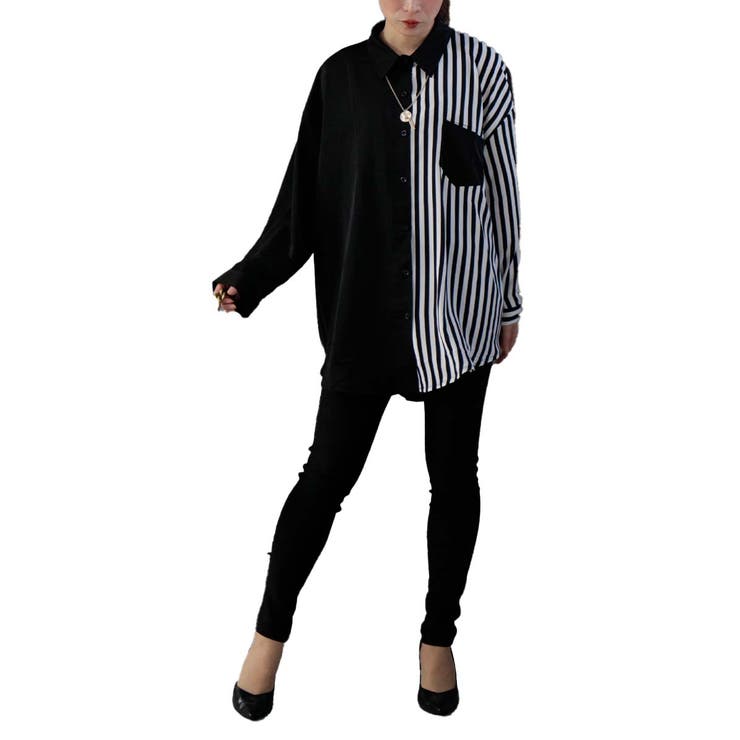 ブラック | 大きいサイズ レディース シャツ | GOLDJAPAN　大きいサイズ専門店