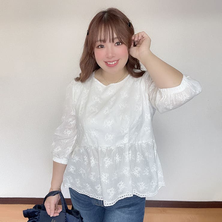 ホワイト | 大きいサイズ レディース トップス | GOLDJAPAN　大きいサイズ専門店