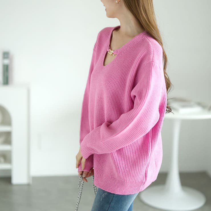 ピンク | 大きいサイズレディース トップス ニット | GOLDJAPAN　大きいサイズ専門店