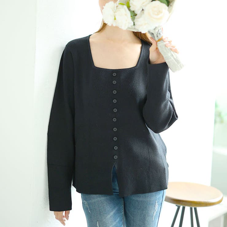 ブラック | 大きいサイズレディース トップス ニット | GOLDJAPAN　大きいサイズ専門店