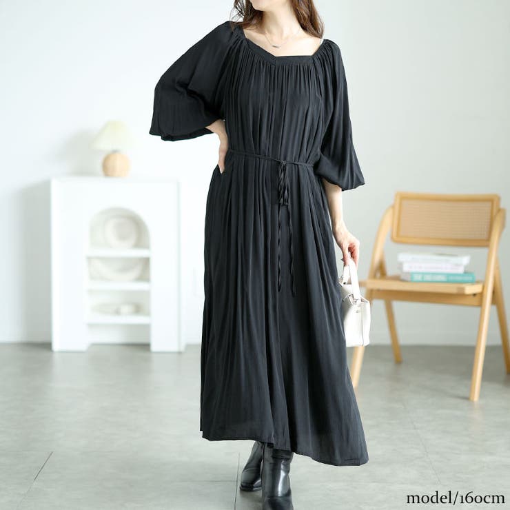 ブラック | 大きいサイズレディース ワンピース 2wayキャンディースリープワンピース | GOLDJAPAN　大きいサイズ専門店