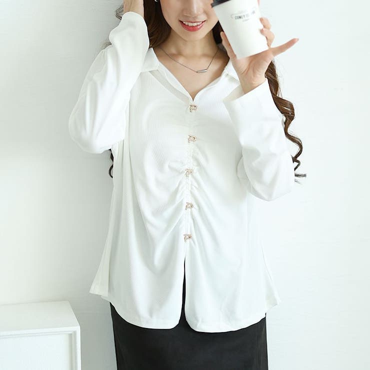 ホワイト | 大きいサイズレディース トップス ブラウス | GOLDJAPAN　大きいサイズ専門店