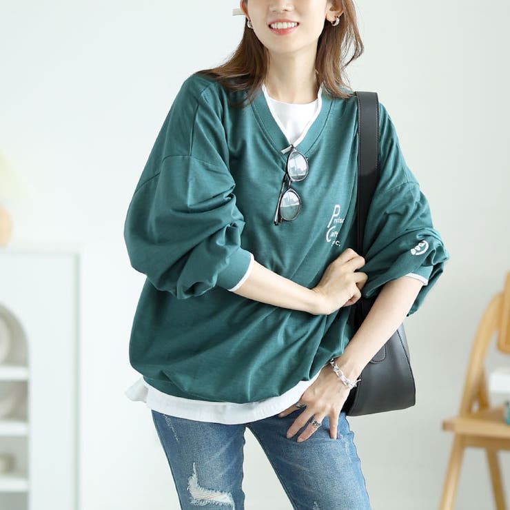 グリーン | 大きいサイズレディース トップス スウェット | GOLDJAPAN　大きいサイズ専門店