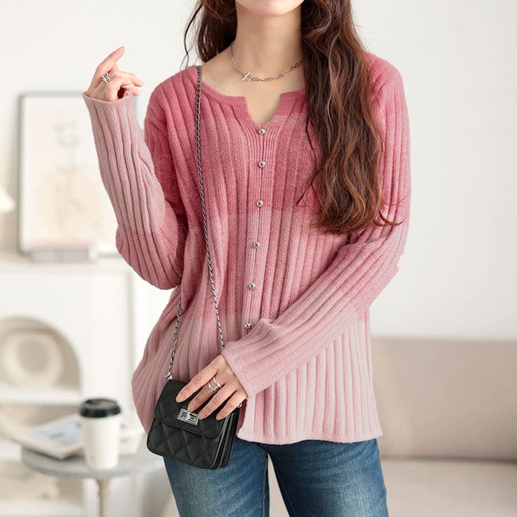 ピンク | 大きいサイズレディース トップス ニット | GOLDJAPAN　大きいサイズ専門店