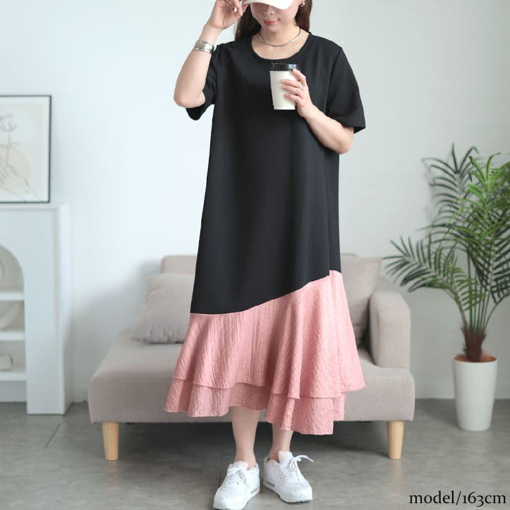 ピンク | 大きいサイズ レディース ワンピース | GOLDJAPAN　大きいサイズ専門店