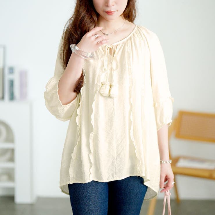 オフホワイト | 大きいサイズ レディース トップス | GOLDJAPAN　大きいサイズ専門店