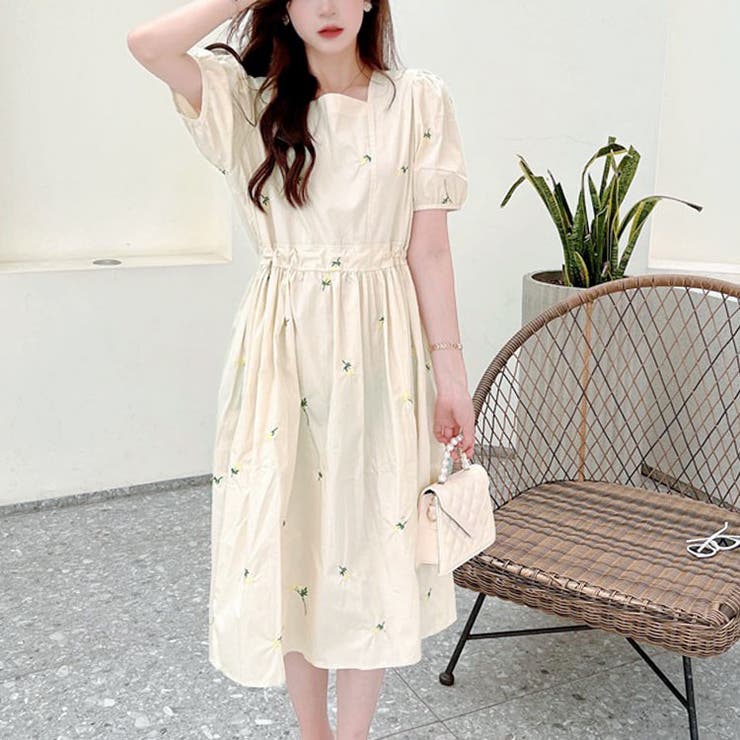 オフホワイト | 大きいサイズ レディース ワンピース | GOLDJAPAN　大きいサイズ専門店