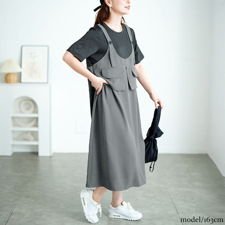 グレー | 大きいサイズ レディース ワンピース | GOLDJAPAN　大きいサイズ専門店