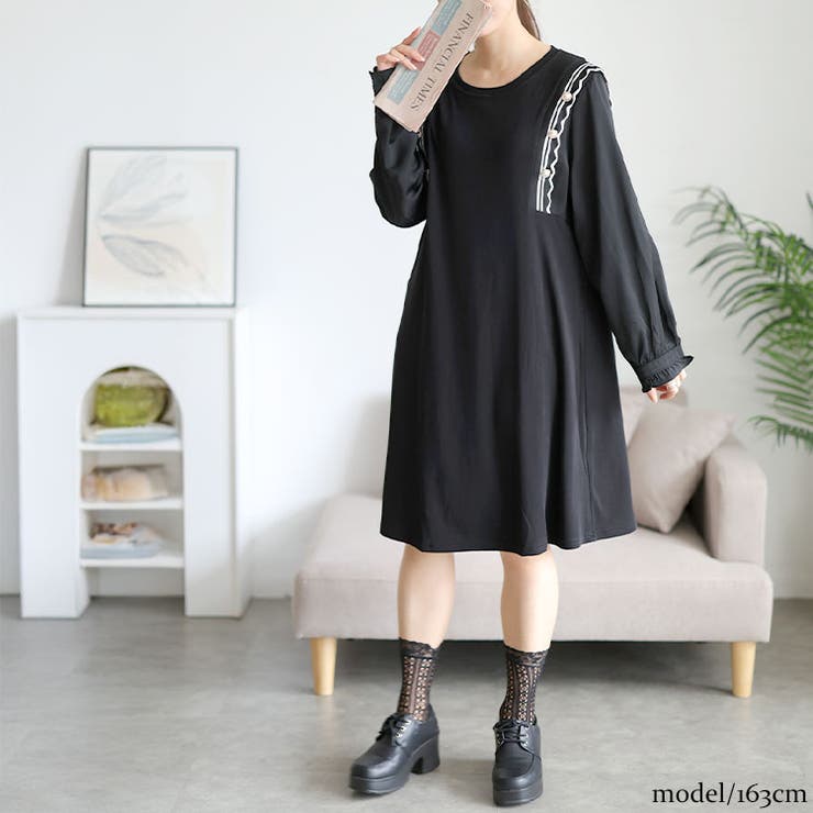 ブラック | 大きいサイズ レディース ワンピース | GOLDJAPAN　大きいサイズ専門店