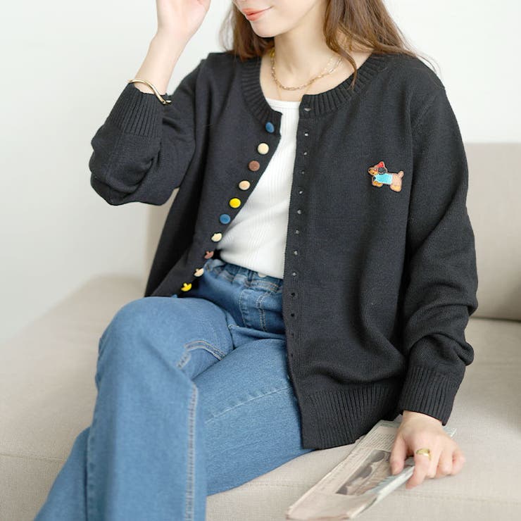 ブラック | 大きいサイズ レディース ニット | GOLDJAPAN　大きいサイズ専門店