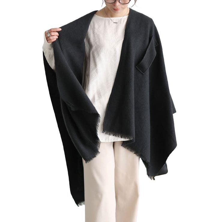 ブラック | 大きいサイズ レディース ストール | GOLDJAPAN　大きいサイズ専門店