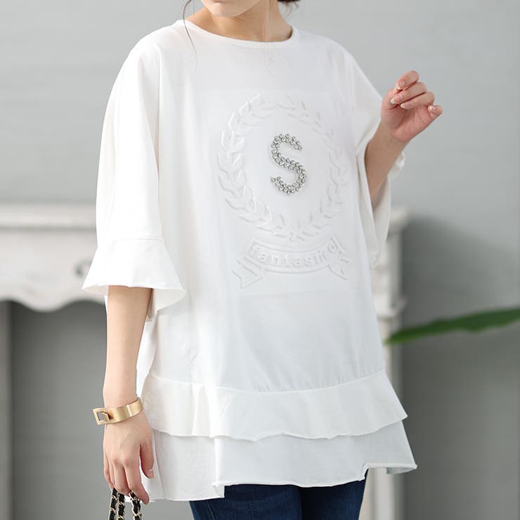 ホワイト | 大きいサイズ レディース トップス | GOLDJAPAN　大きいサイズ専門店