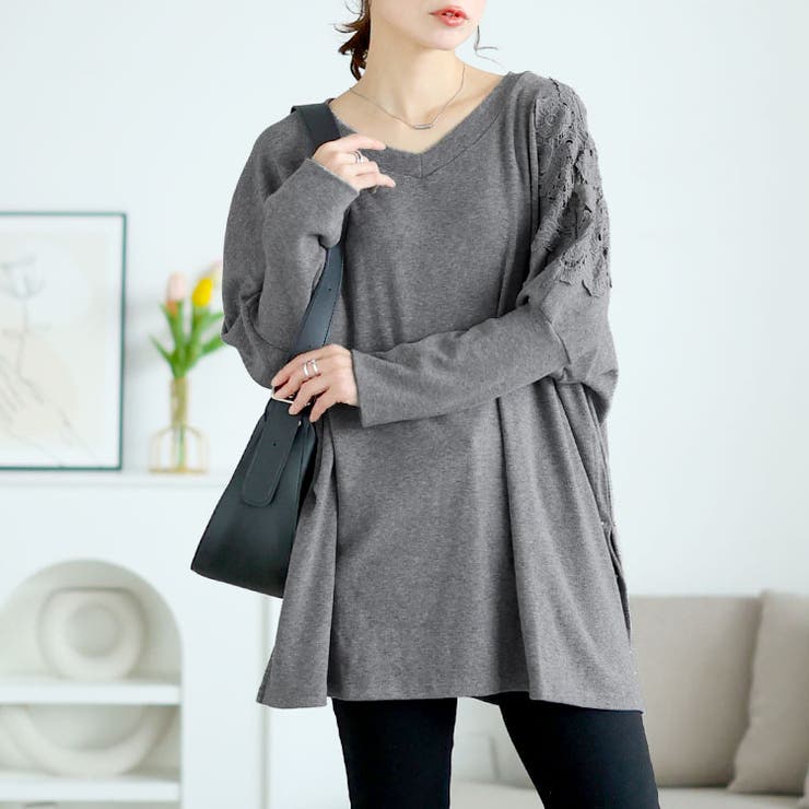 グレー | 大きいサイズレディース トップス ニット | GOLDJAPAN　大きいサイズ専門店