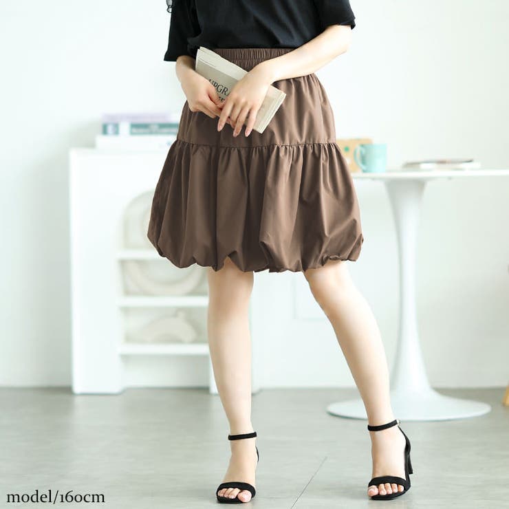 ブラウン | 大きいサイズ レディース スカート | GOLDJAPAN　大きいサイズ専門店