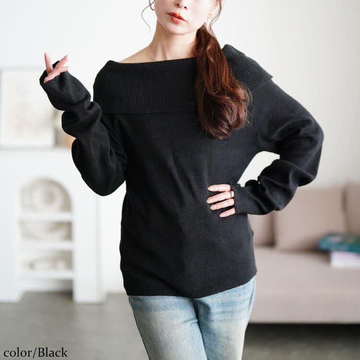ブラック | 大きいサイズレディース トップス ニット | GOLDJAPAN　大きいサイズ専門店